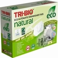 Tabletės indaplovėms TRI-BIO ALL IN ONE, 25 tabletės, 500 g Tabletės indaplovėms TRI-BIO ALL IN ONE, 25 tabletės, 500 g