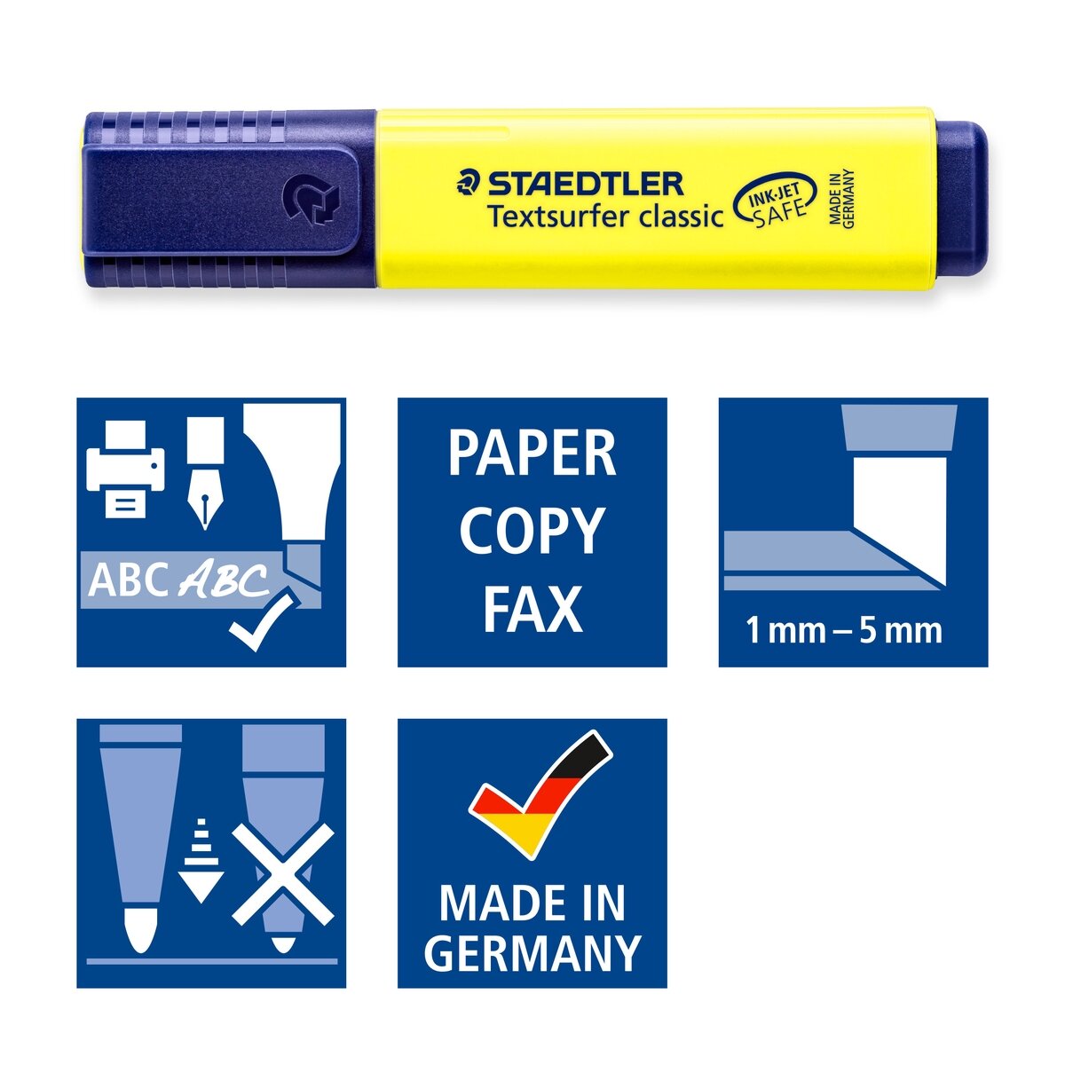Teksto žymekliai STAEDTLER TEXTSURFER 364, 4 spalvų rinkinys 3