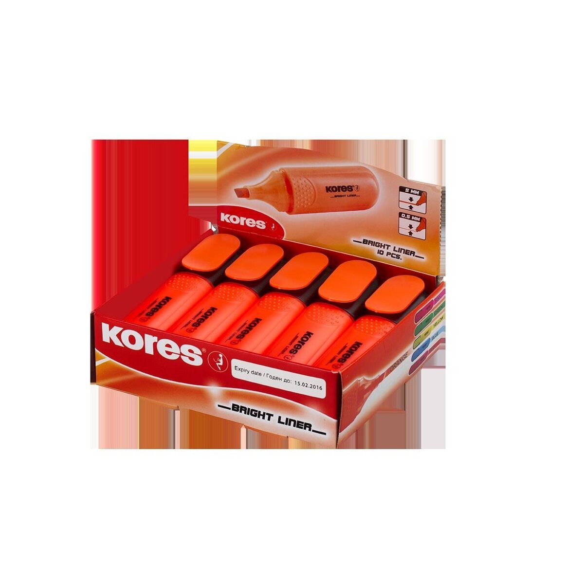Teksto žymeklis KORES BRIGHT LINER, įvairių spalvų 11 Teksto žymeklis KORES BRIGHT LINER, įvairių spalvų 11