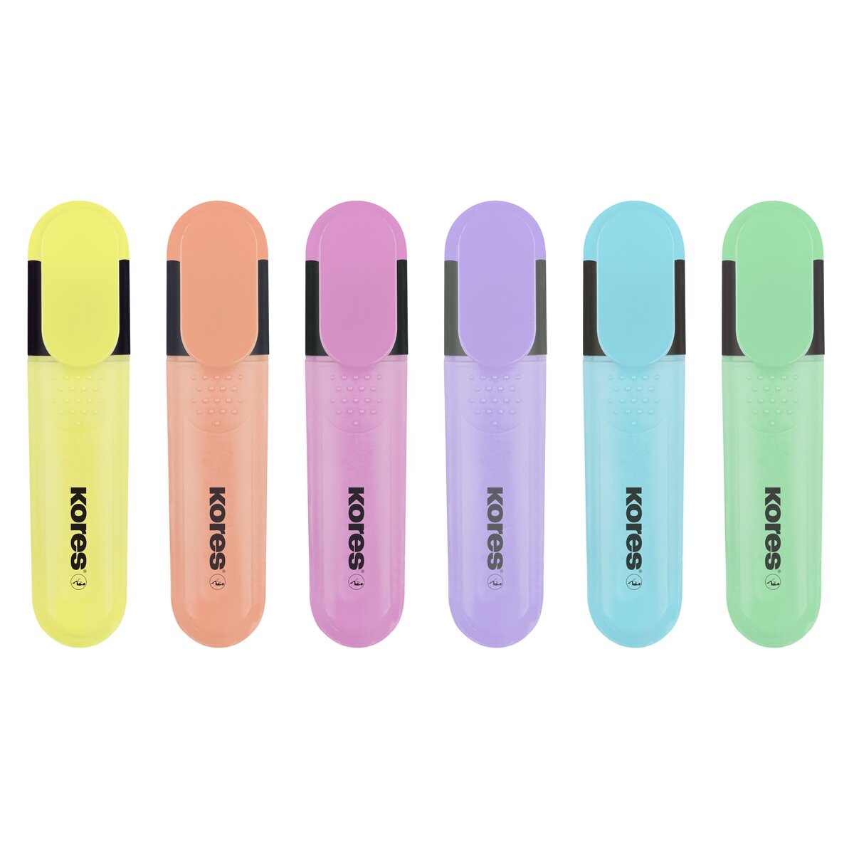 Teksto žymeklių rinkinys KORES BRIGHT LINER PLUS, 6 pastelinės spalvos 1 Teksto žymeklių rinkinys KORES BRIGHT LINER PLUS, 6 pastelinės spalvos 1