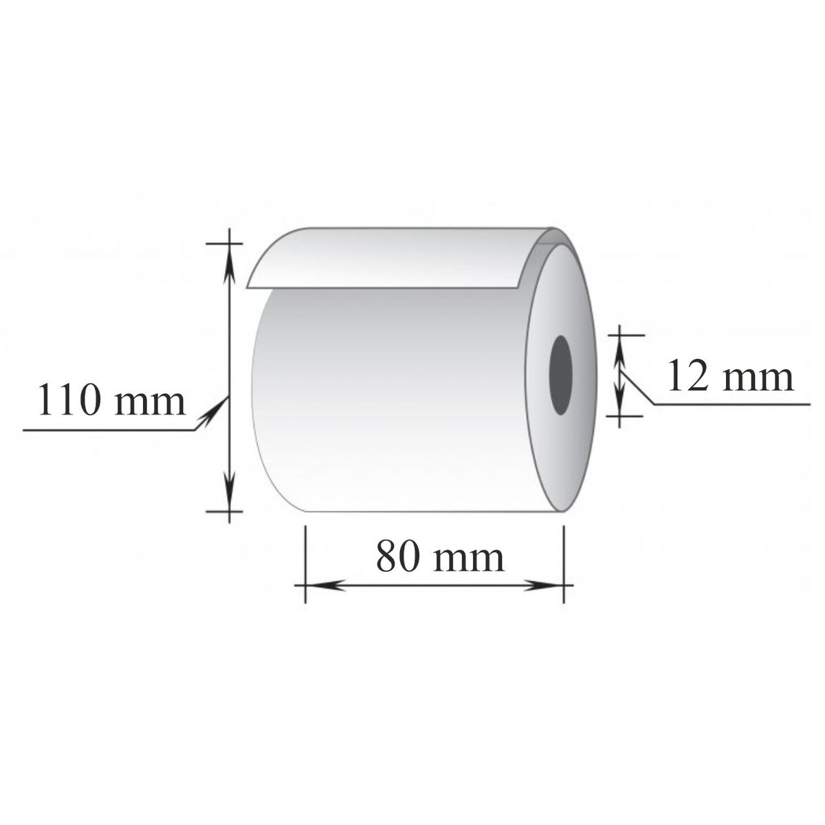 Terminė kasos juosta 80x110m/12mm (maks.diam.110mm), 2 vnt./pak. 1 Terminė kasos juosta 80x110m/12mm (maks.diam.110mm), 2 vnt./pak. 1