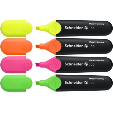 Teksto žymekliai SCHNEIDER JOB, 1-5 mm, 4 spalvų rinkinys Teksto žymekliai SCHNEIDER JOB, 1-5 mm, 4 spalvų rinkinys