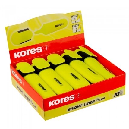 Teksto žymeklis KORES BRIGHT LINER, įvairių spalvų 2 Teksto žymeklis KORES BRIGHT LINER, įvairių spalvų 2