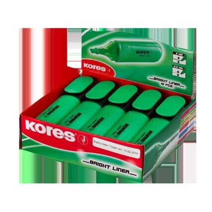 Teksto žymeklis KORES BRIGHT LINER, įvairių spalvų 17 Teksto žymeklis KORES BRIGHT LINER, įvairių spalvų 17