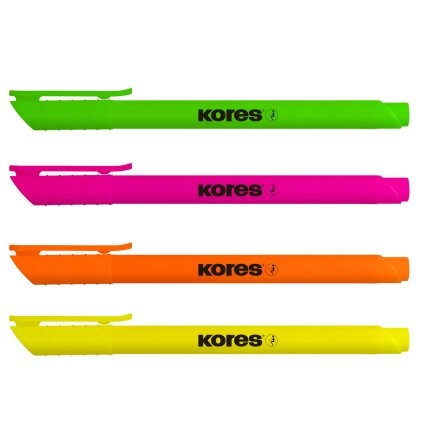 Teksto žymeklis KORES HIGH LINER FINE 4 spalvų rinkinys 2