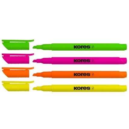 Teksto žymeklis KORES HIGH LINER FINE 4 spalvų rinkinys 3