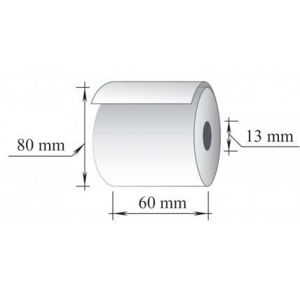 Terminė kasos juosta 60x80m/13mm (maks. diam. 80mm) 55g., , 3 vnt./pak. 1 Terminė kasos juosta 60x80m/13mm (maks. diam. 80mm) 55g., , 3 vnt./pak. 1