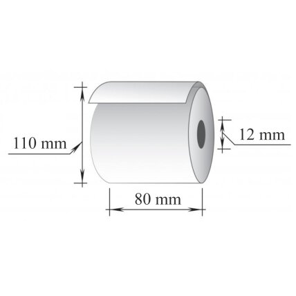 Terminė kasos juosta 80x110m/12mm (maks.diam.110mm), 2 vnt./pak. 1 Terminė kasos juosta 80x110m/12mm (maks.diam.110mm), 2 vnt./pak. 1