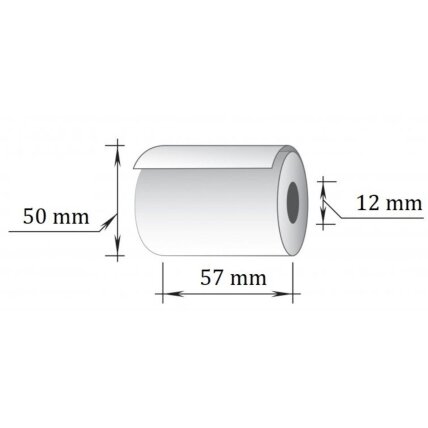 Terminės kasos juostos 57mmx30m(50mm), 10 vnt/pak 1 Terminės kasos juostos 57mmx30m(50mm), 10 vnt/pak 1