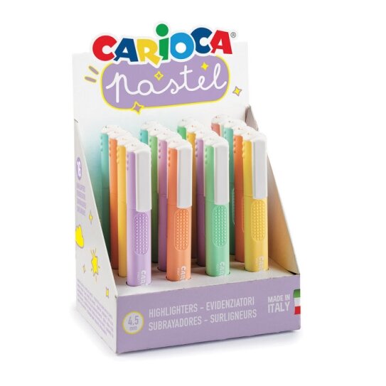 Teksto žymeklis CARIOCA, įvairių pastelinių spalvų Teksto žymeklis CARIOCA, įvairių pastelinių spalvų