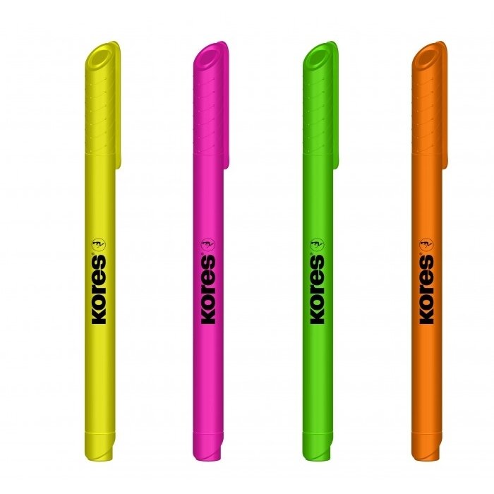 Teksto žymeklis KORES HIGH LINER FINE 4 spalvų rinkinys 1