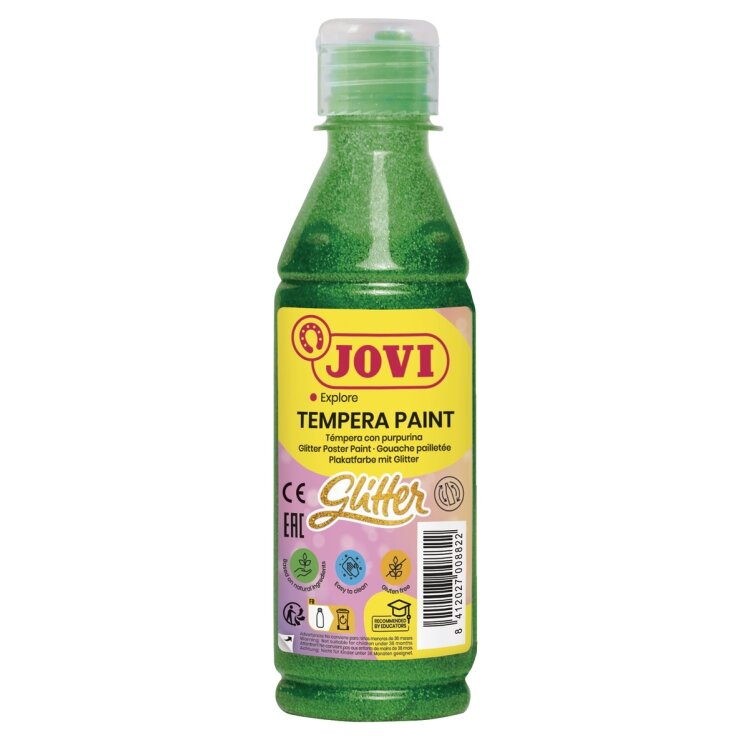 Tempera dažai JOVI, 250ml, žalios sp., blizgūs Tempera dažai JOVI, 250ml, žalios sp., blizgūs