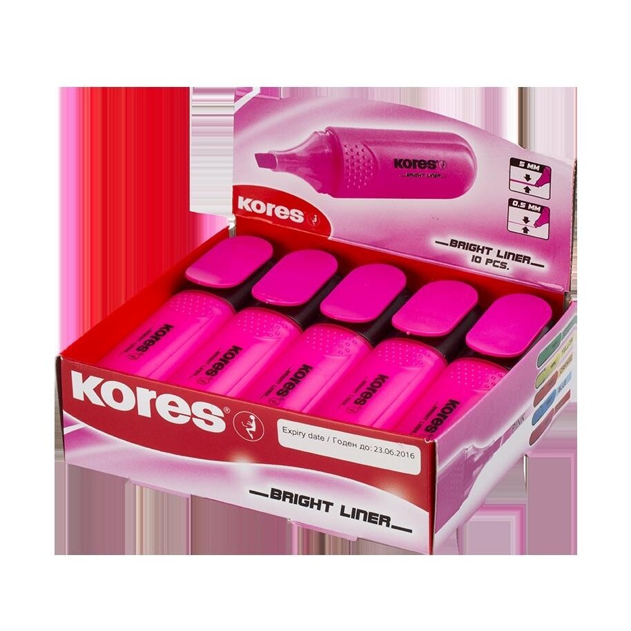 Teksto žymeklis KORES BRIGHT LINER, įvairių spalvų 13 Teksto žymeklis KORES BRIGHT LINER, įvairių spalvų 13