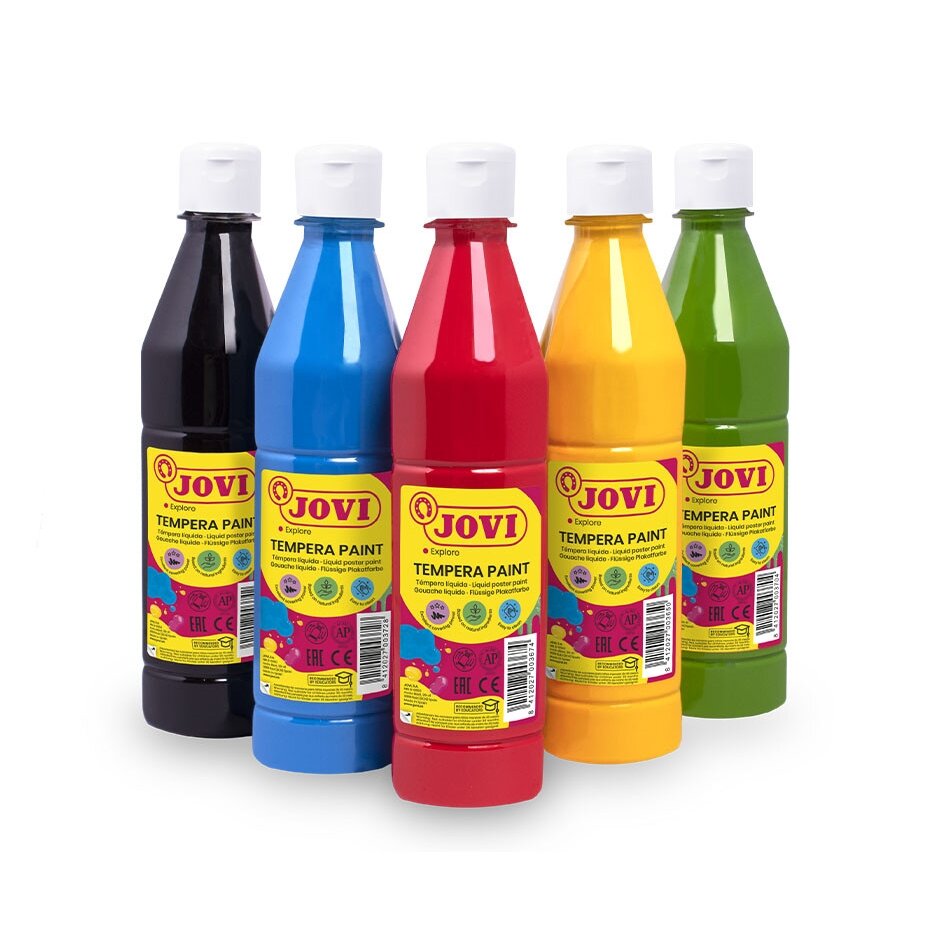 Tempera dažai buteliuke JOVI, 500 ml, tamsiai mėlyna sp. 1 Tempera dažai buteliuke JOVI, 500 ml, tamsiai mėlyna sp. 1