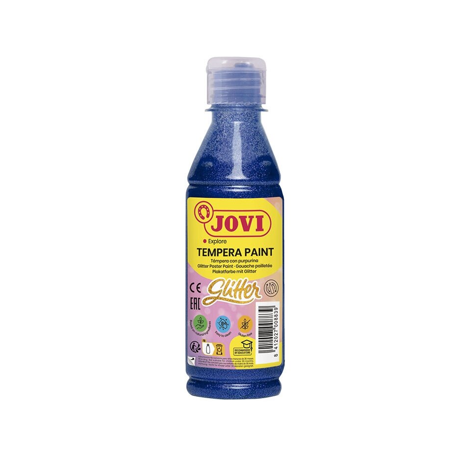 Tempera dažai JOVI, 250ml, žydros sp., blizgūs Tempera dažai JOVI, 250ml, žydros sp., blizgūs