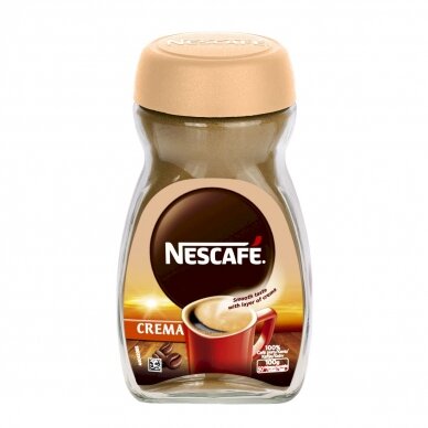 Tirpi kava NESCAFE CLASSIC Crema, stikliniame indelyje, 100 g