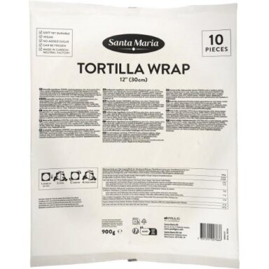 Tortilijos 12" SANTA MARIA, 30 cm, 10 vnt., 900 g