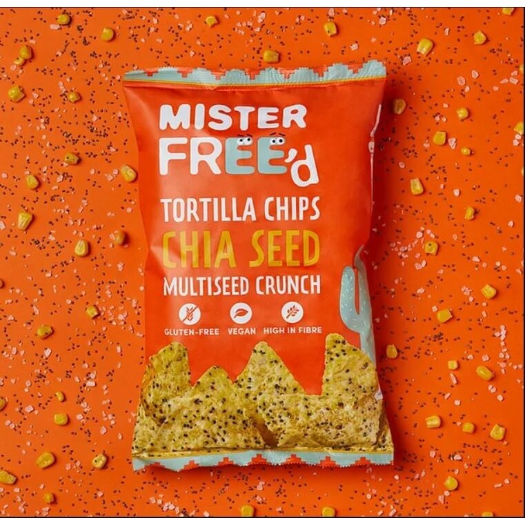 Tortilijų traškučiai MISTER FREE'D su chia sėklomis, 135 g Tortilijų traškučiai MISTER FREE'D su chia sėklomis, 135 g