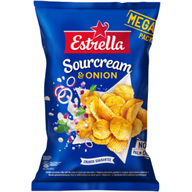 Traškučiai ESTRELLA, grietinės ir svogūnų skonio, 250 g