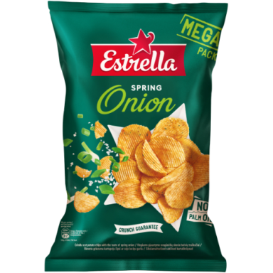 Traškučiai ESTRELLA svogūnėlių skonio, 250g Traškučiai ESTRELLA svogūnėlių skonio, 250g
