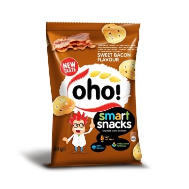 Traškučiai OHO, kepsnio skonio, 60 g Traškučiai OHO, kepsnio skonio, 60 g
