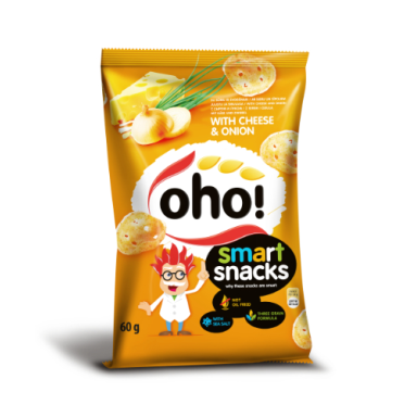 Traškučiai OHO, su sūriu ir svogūnais, 60 g