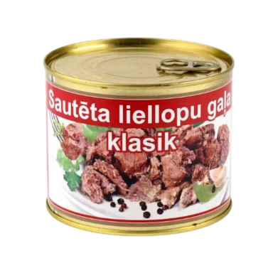 Troškintos jautienos konservai, 525 g