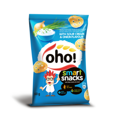 Traškučiai OHO, su grietine ir svogunais, 60 g