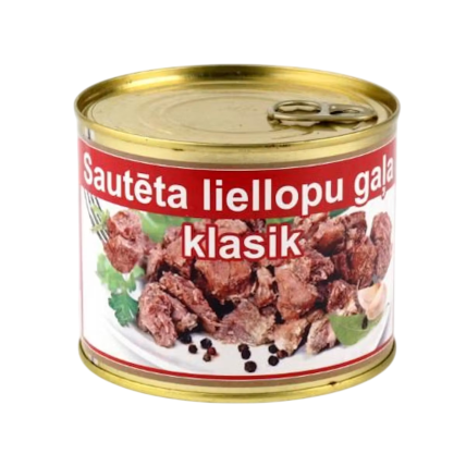 Troškintos jautienos konservai, 525 g Troškintos jautienos konservai, 525 g