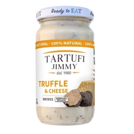 Trumų ir Parmigiano sūrio padažas TARTUFI JIMMY, paruoštas valgymui, 180g Trumų ir Parmigiano sūrio padažas TARTUFI JIMMY, paruoštas valgymui, 180g