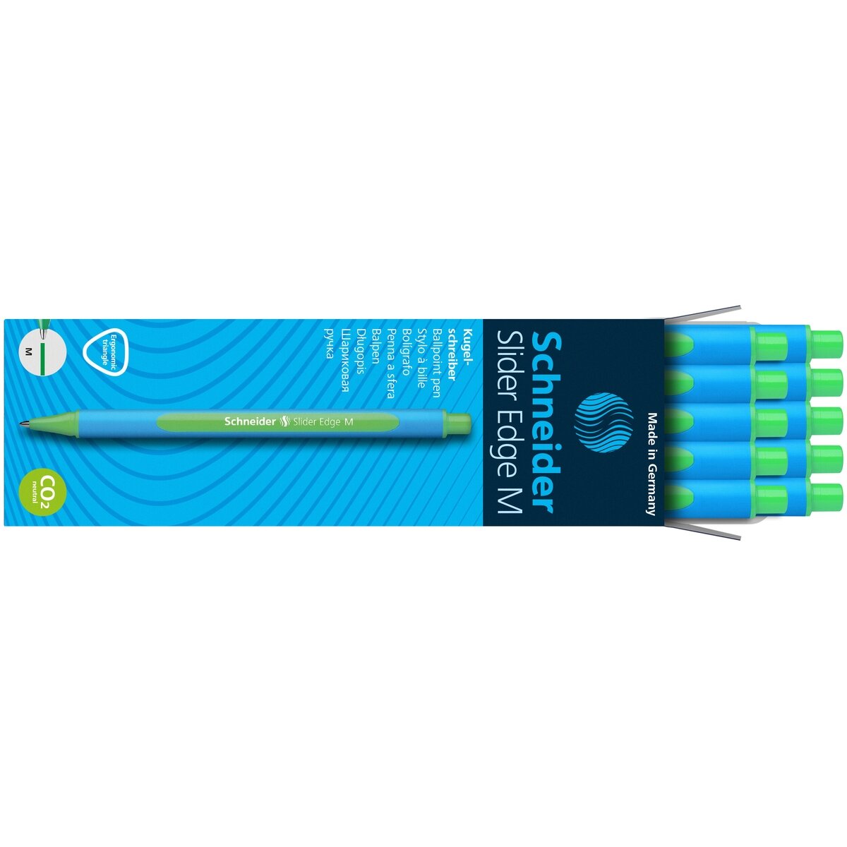 Tušinukas SCHNEIDER SLIDER EDGE, F 1,0 mm., žalia 2 Tušinukas SCHNEIDER SLIDER EDGE, F 1,0 mm., žalia 2