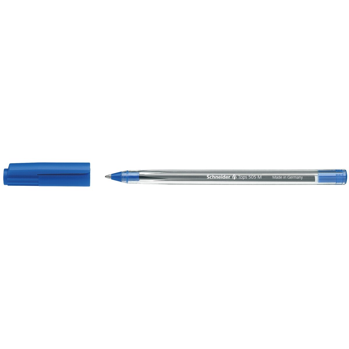 Tušinukas SCHNEIDER TOPS 505, 0,5 mm, mėlynas tušas 2 Tušinukas SCHNEIDER TOPS 505, 0,5 mm, mėlynas tušas 2