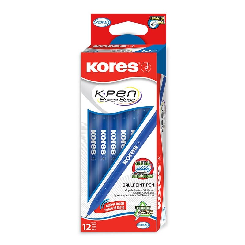 Tušinukas KORES KOR-M, 1,0 mm, mėlyna sp. 1