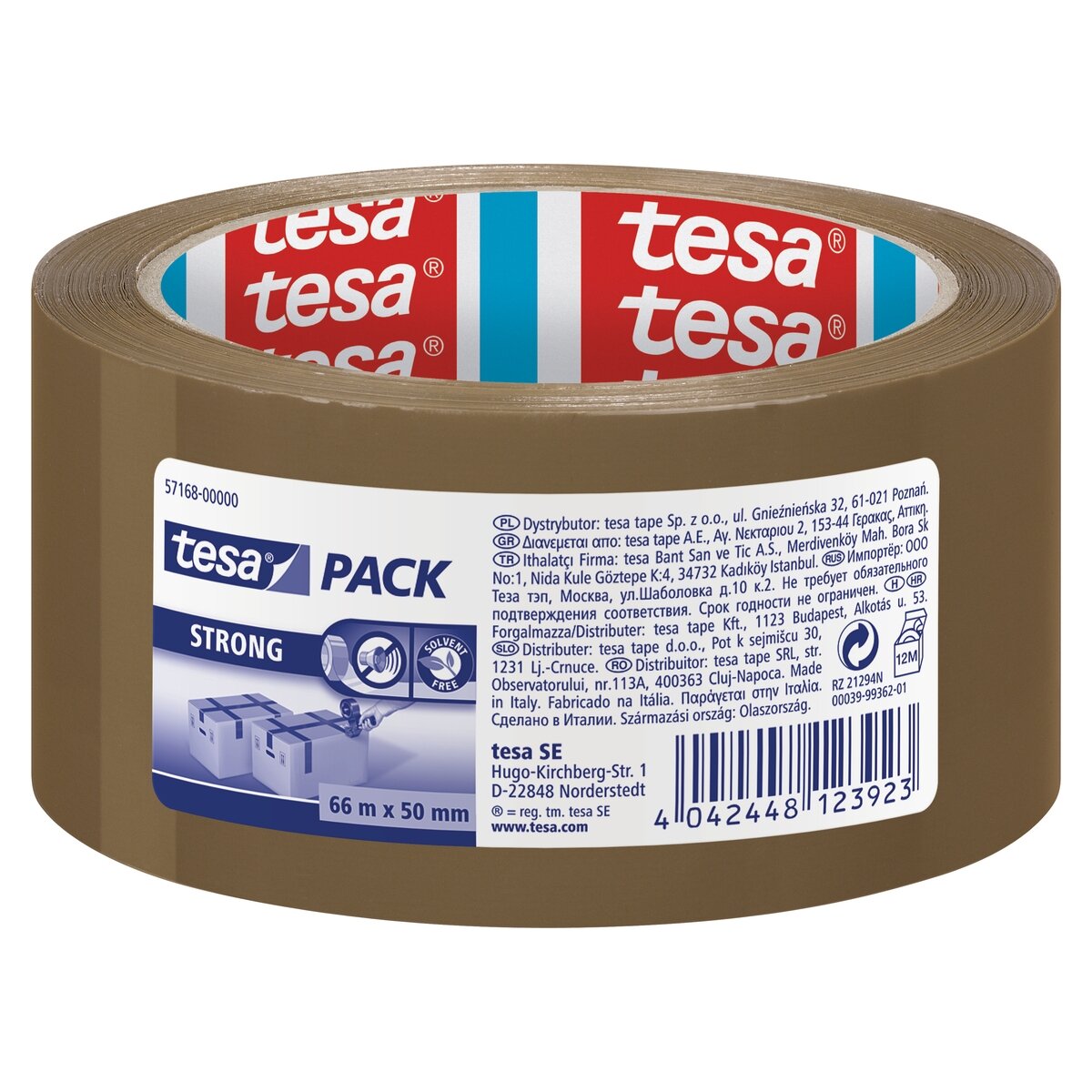 Tyli pakavimo juosta TESA PACK Strong, stipri, 50mm x 66m, ruda Tyli pakavimo juosta TESA PACK Strong, stipri, 50mm x 66m, ruda