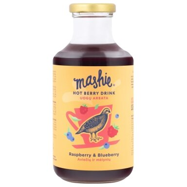 Uogų tyrė MASHIE Original, aviečių ir mėlynių, 500 ml. Uogų tyrė MASHIE Original, aviečių ir mėlynių, 500 ml.