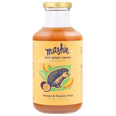 Uogų tyrė MASHIE Original, mangų ir pasiflorų, 500 ml Uogų tyrė MASHIE Original, mangų ir pasiflorų, 500 ml