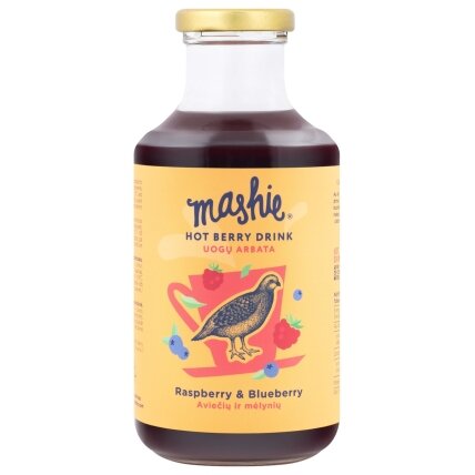 Uogų tyrė MASHIE Original, aviečių ir mėlynių, 500 ml. Uogų tyrė MASHIE Original, aviečių ir mėlynių, 500 ml.