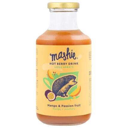 Uogų tyrė MASHIE Original, mangų ir pasiflorų, 500 ml Uogų tyrė MASHIE Original, mangų ir pasiflorų, 500 ml