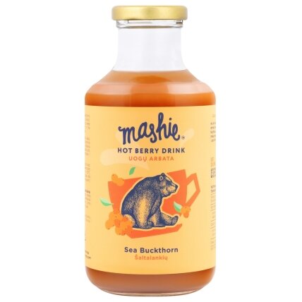Uogų tyrė MASHIE Original, šaltalankių, 500ml Uogų tyrė MASHIE Original, šaltalankių, 500ml