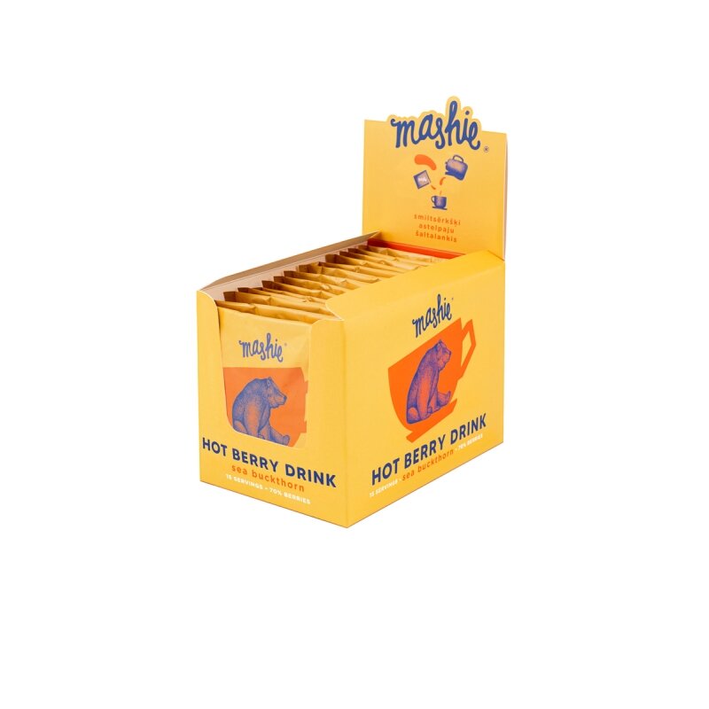 Uogų tyrė, MASHIE Original, šaltalankių, 15x40ml Uogų tyrė, MASHIE Original, šaltalankių, 15x40ml