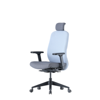 Up Up Athene ergonominė biuro kėdė Juoda, Pilkas + Mėlynas audinys
