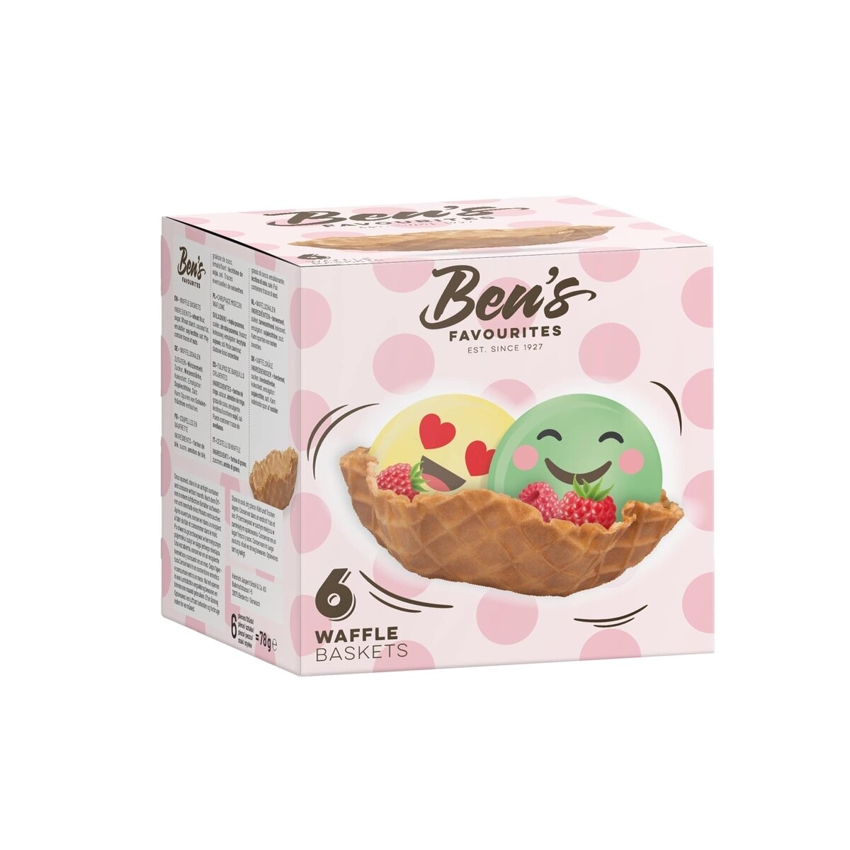 Vaflių dubenėliai BEN'S FAVOURITES, saldūs, 6 vnt, 78 g