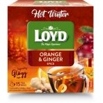 Vaisinė arbata LOYD Hot Winter, su apelsinais ir imbieru, 15 x 3 g