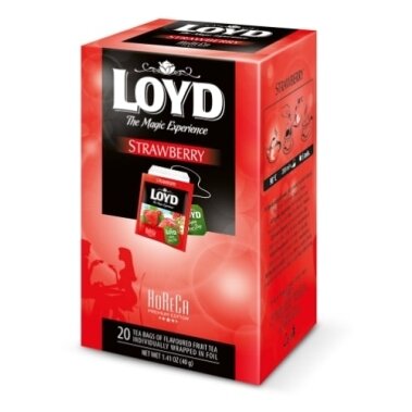Vaisinė arbata LOYD HORECA line, braškių skonio, 20 x 2g