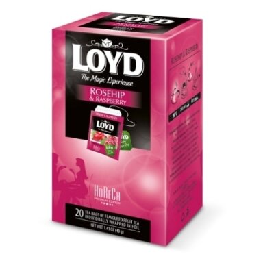 Vaisinė arbata LOYD HORECA line, su erškėtuogėmis ir avietėmis, 20 x 2g Vaisinė arbata LOYD HORECA line, su erškėtuogėmis ir avietėmis, 20 x 2g