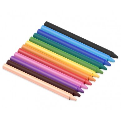 Vaškinės kreidelės JOVI Plasticolor, 12 spalvų 2