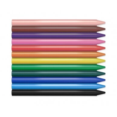 Vaškinės kreidelės JOVI Plasticolor, 12 spalvų 4