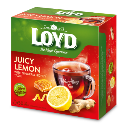 Vaisinės arbatos gėrimas LOYD imbiero ir medaus skonio, 50 x 2g Vaisinės arbatos gėrimas LOYD imbiero ir medaus skonio, 50 x 2g