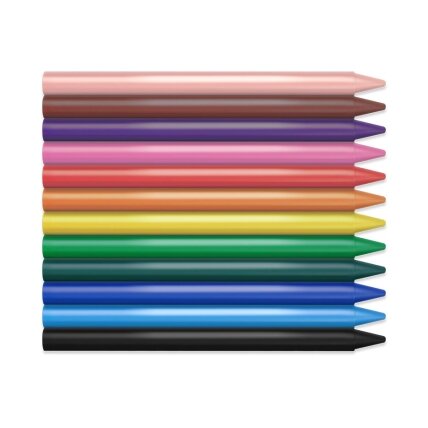 Vaškinės kreidelės JOVI Plasticolor, 12 spalvų 4
