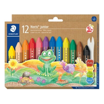 Vaškinės kreidelės STAEDTLER Noris Junior, 12 vnt. Vaškinės kreidelės STAEDTLER Noris Junior, 12 vnt.